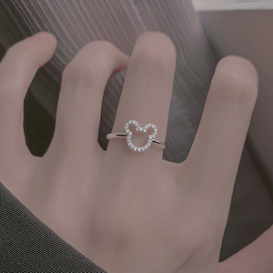 Mickey Mouse Ring For Women Cartoon Animal Zodiac Pave Setting Jewelry Gift - Product Image 3