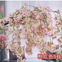 Vente chaude, prix de gros abordable, fleurs artificielles en soie de haute qualité, fleurs de cerisier faites à la main pour mariage, Pâques, Noël