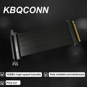 PCIE 4.0 16x High Speed Conversion <b>Cable</b> 90 Degree Connector Compatible With RTX3090 RTX3080 RTX3070 RTX3060Ti RX6900XT and RX6 - Product Image 3