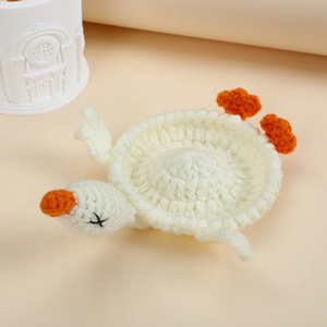Posavasos de Té Tejidos Creativos y Divertidos, Posavasos con Forma de Pollo, Pato y Gato de Dibujos Animados, Hechos a Mano con Ganchillo, Venta al por Mayor - Product Image 6