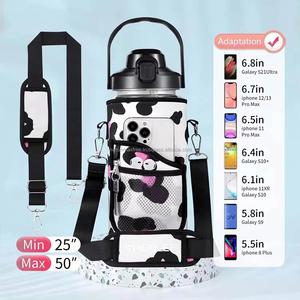 Gym Water Bottles <b>Jug</b> Big Capacity Custom Plastic Motivational 1.5L/2L Eco-Friendly Straw Unisex Party Sleeve Wholesale MR Brand - Product Image 4