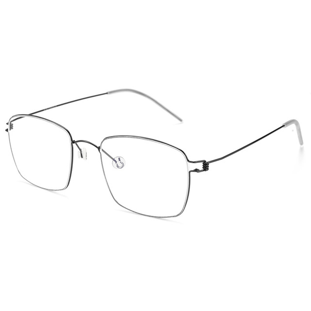 Ultralight Pure Titanium Optical Frames Men Screwless Square Eyeglasses Business Retro Titanium Glasses Frame HYD0168