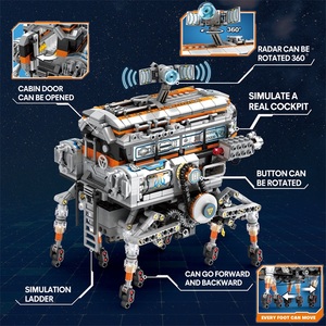 Reobrix 99003 1378 pièces Ensemble de blocs de construction de machine spatiale de science-fiction à propulsion électrique, petites briques pour <span class=keywords><strong>jeu</strong></span> créatif - Product Image 6