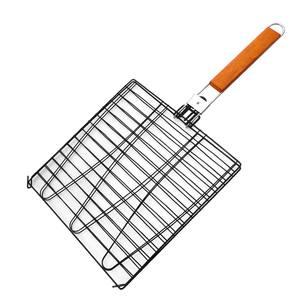 <span class=keywords><strong>Pince</strong></span> de filet de gril de <span class=keywords><strong>barbecue</strong></span> en acier inoxydable avec poignée en bois <span class=keywords><strong>pince</strong></span> de filet de gril retournée <span class=keywords><strong>pince</strong></span> pliante en maille - Product Image 6