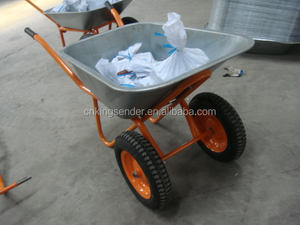 Galvanizado neumática de doble rueda <span class=keywords><strong>Barrow</strong></span>/rojo recubrimiento en polvo 80 l carretilla wb6418 - Product Image 2