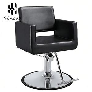 Ensemble de meubles de salon Black Beauty durables : chaise de coiffure, chaise de lavage et chaise de barbier avec cadre en métal et revêtement en cuir PU - Product Image 4