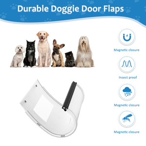 Pintu Anjing Pengganti Desain Modern Tahan Cuaca Pemasangan Mudah Bahan Plastik Non-Toksik Pintu Anjing Ukuran Besar untuk Rumah - Product Image 4