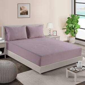 Sábana bajera de algodón orgánico 100%, conjunto de 3 piezas de tamaño queen, Sábana bajera y 2 fundas de almohada de <span class=keywords><strong>Nan</strong></span> Tong - Product Image 2