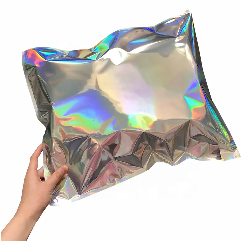 Adhesive courier bags plastic poly EVE laser holographic mailer bags