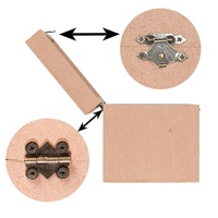 Boîte en bois MDF multi-usages, décoration élégante en bois pour le bricolage, le rangement, la présentation et l'organisation de petits objets, finition naturelle