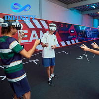 Juego de Disparos VR para 4, 6, 8 y 10 Jugadores, Simulador de Juego de Pistola VR Multijugador, Sala de Escape de Realidad Virtual Interior, Máquina de Juego VR 9D Arena