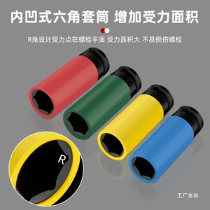 Clé à douille de protection de pneu 12,5 mm en acier au chrome-molybdène, outil à percussion pour la réparation des pneus - Product Image 4