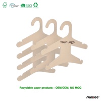 Cintres pour vêtements d'enfants en papier kraft écologique antidérapant et recyclable, en carton épais pour l'organisation des vêtements des enfants dans la garde-robe