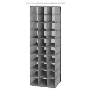 <b>Space</b> <b>Saving</b> Large Capacity 30-grids Gray Closet Hanging <b>Shoe</b> Rack Dust Proof for <b>Shoe</b> Organizer - Product Image 3