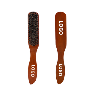 2025 Custom Logo Mini Round Hairbrush Wood Handle <strong>Comb</strong> with Nylon Bristle <strong>Fashionable</strong> Round Barrel Hair Roller for Home Use - Product Image 3