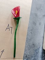 Tongkat Bunga Kaca Tiup Warna-warni, Aksen Floral Artistik Modern Mewah untuk Pengisian Vas dan Dekorasi Interior