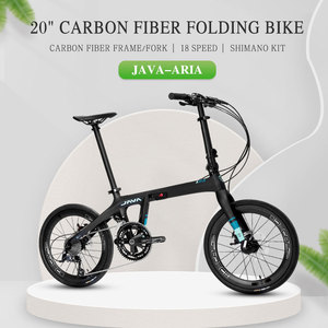 Java ARIA CB karbon Fiber çerçeve 18 S katlanabilir bisiklet 18 hız hidrolik disk fren 20 inç 406 BMX erkek dişi bisiklet katlanır bisiklet - Product Image 3