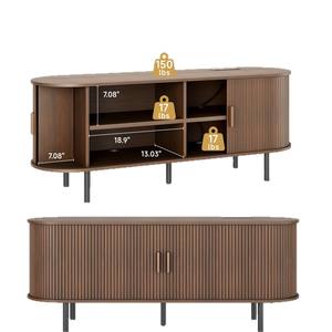 מותאם אישית arc טלוויזיה עץ מודרני ארון רב תפקודי דלת כפולה עם עולה תקע 3ac עבור סלון 65 ב - Product Image 5