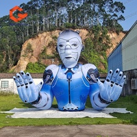 Modèle de robot IA gonflable géant pour scène de festival de musique, modèle humain gonflable pour fêtes et événements