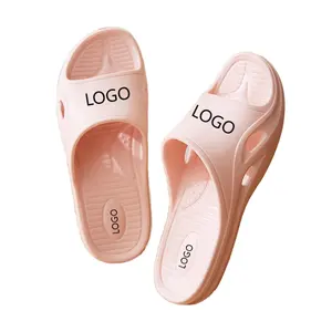 Logo personnalisé EVA hommes chaussures de douche pour usage domestique antidérapant à séchage rapide coussin d'air flexible mâle maison diapositives pantoufles