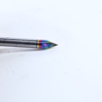 Fraise à chanfreiner en carbure monobloc, 60 degrés, à une seule dent, revêtement arc-en-ciel, outil de fraisage CNC pour le débavurage des métaux