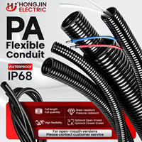 Conduit flexible en nylon PA66 Hongjin AD7-25, résistant aux flammes UL94-V0, indice de protection IP68, conduit ondulé pour la protection des câbles électriques