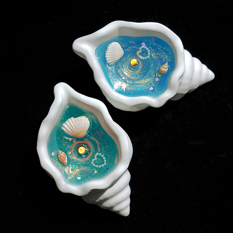 เทียนหอมกลิ่นหอยสังข์ สีเขียว