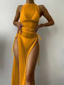 Traje de baño de 3 piezas para mujer y niña, traje de baño de secado rápido con logotipo personalizado, Bikini para mujer, trajes de baño sexis 2024, nuevo diseño de traje de baño - Product Image 4