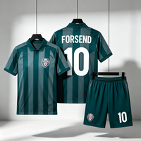Maillot de football à rayures verticales 3D personnalisé avec logo, nom et numéro, grandes tailles, pour entraînement de club