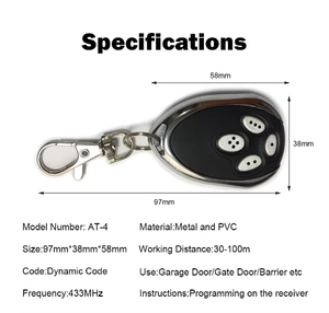 Пульт дистанционного управления для гаражных ворот <span class=keywords><strong>AN</strong></span>-Motors AT-4 AR-1-500, AT-4 ASG1000, с динамическим кодом, 433,92 МГц - Product Image 6