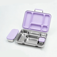Boîte à lunch chauffante personnalisée avec logo mignon pour enfants, ensemble pour l'école, boîte bento isotherme en acier inoxydable 316, anti-fuite