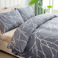 Nouveauté AOKA Fournisseur d'usine Microfibre polyester Ensemble de couvre-lit imprimé en 3D avec des plantes