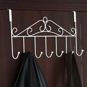 Crochet <span class=keywords><strong>de</strong></span> porte en fer forgé à la main, sans trace, en métal, sans clou, cintre <span class=keywords><strong>pour</strong></span> vêtements - Product Image 5