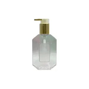 豪华方形塑料PETG化妆品喷雾瓶，凯莉皮肤，液体肥皂透明洗发水或沐浴露250毫升瓶