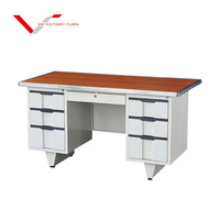 Mobilier de bureau scolaire bibliothèque bureau exécutif table de bureau en acier chine table d'ordinateur bureau en métal avec tiroirs
