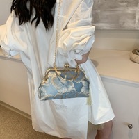 Nouveau sac en soie texturée de style chinois pour femme, élégant et atmosphérique, sac à main haut de gamme pour le quotidien