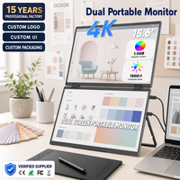 Moniteur portable IPS 4K 15,6 pouces à double/triple écran avec logo personnalisé, Type-C, 360 nits, haut-parleur, PD45W, série professionnelle OEM ODM Gravity