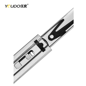 YOUDO 3-Fold Full Extension Ball Bearing <strong>Slide</strong> Rebound <strong>Push</strong> To <strong>Open</strong> <strong>Drawer</strong> <strong>Slide</strong> 45mm Sliding Hardware For Furniture Cabinets - Product Image 4