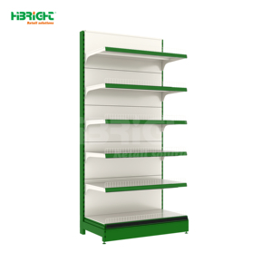 Commercial <b>Metal</b> Perforated Back Panel Supermarket Shelf Wall Mounted Retail Store Display Rack with Hooks - Product Image 6