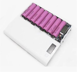 8*18650 Battery Holder Dual USB Power Bank Battery Box Mobile Phone Charger DIY Shell Case Charging Storage Case For Xiaomi