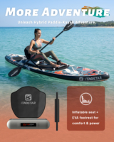 ITAOSTAR Planche de paddle gonflable portable 11'6"x35"x6" avec 5 ailerons pour lacs et rivières, matériel de sports nautiques SUP