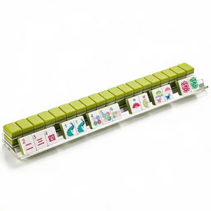 Mahjong de voyage en acrylique coloré de luxe 160 pièces, écologique, jeu de société pour enfants, vente en gros - Product Image 4