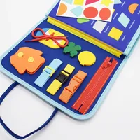 Jouet éducatif pour enfants, livre en feutre, jouet Montessori, planche d'activités sensorielles en feutre pour l'apprentissage de la motricité fine