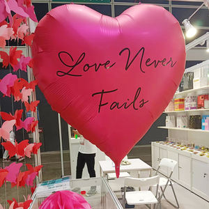 ลูกโป่งรูปหัวใจขนาดใหญ่ 60 นิ้ว ลูกโป่งฟอยล์เมลาร์รูปหัวใจขนาดจัมโบ้ สำหรับวันวาเลนไทน์ - Product Image 2