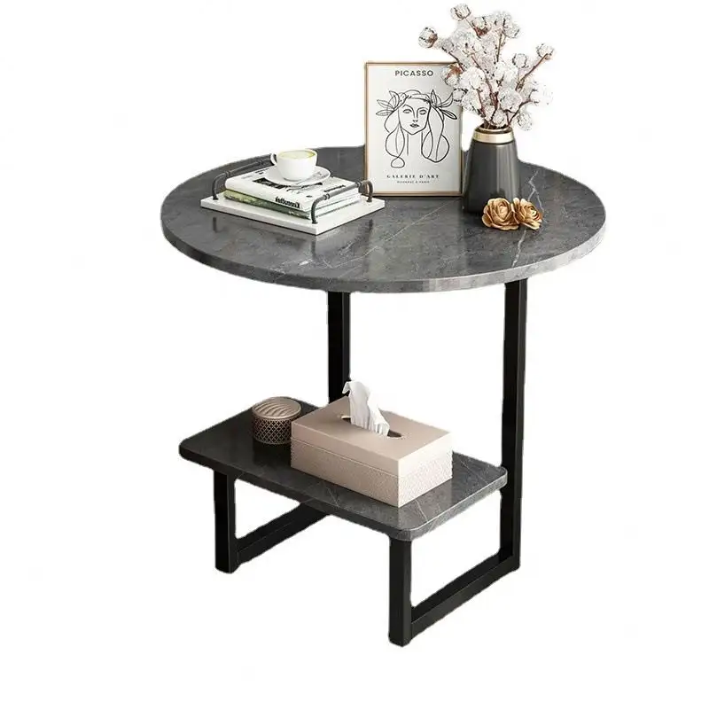 最新デザインアイアンレッグガラストップネスティングテーブル最高品質の丸型さまざまなサイズメタルティーサイド/エンドテーブル