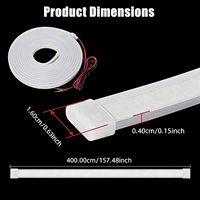 Bande lumineuse LED flexible 12V pour intérieur de voiture, éclairage d'ambiance dynamique et lumineux pour coffre, idéale pour berlines, SUV, MPV, fourgonnettes