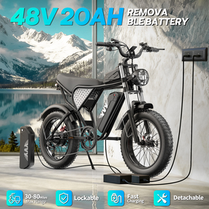 จักรยานไฟฟ้า Q20 EBike Fast 48V 20AH ยางอ้วนขนาด 20 นิ้ว สำหรับผู้ใหญ่ จักรยานเสือภูเขาไฟฟ้า รุ่น Q20 Q20 - Product Image 2