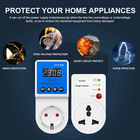 Conmutador de voltaje automático AVS 16A 220V Protector de alimentación de CA Enchufe DE LA UE Voltaje seguro para refrigerador y otros electrodomésticos