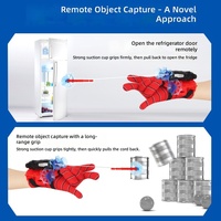 Jouets éducatifs amusants pour enfants, ensemble lanceur de figurines en plastique, jouet lanceur héros pour poignet, jouets Spider-Man souples