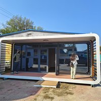 Maisons préfabriquées de luxe Kits de cabanes en rondins modernes de 3 chambres Petite maison préfabriquée Maison en conteneur extensible de 20 pieds